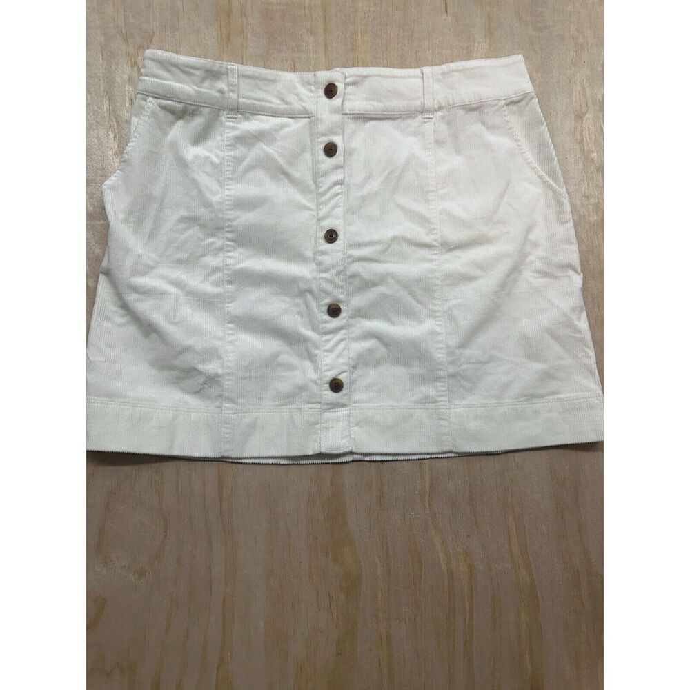 Vineyard Vines Corduroy Skirt‎ Button Front “marshmallow”  Sz L Mini New! $128 - Picture 3 of 7